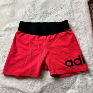 Pink Adidas Compression Shorts for Athletic Training
